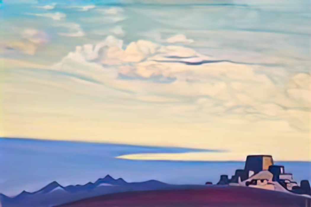 Nicholas Roerich tibet evening 1937 Art A4 Photo Print