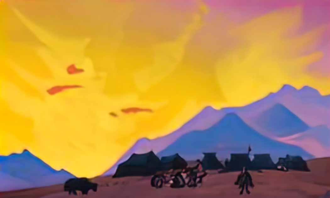 Nicholas Roerich tibetian camp 1936 Art A4 Photo Print