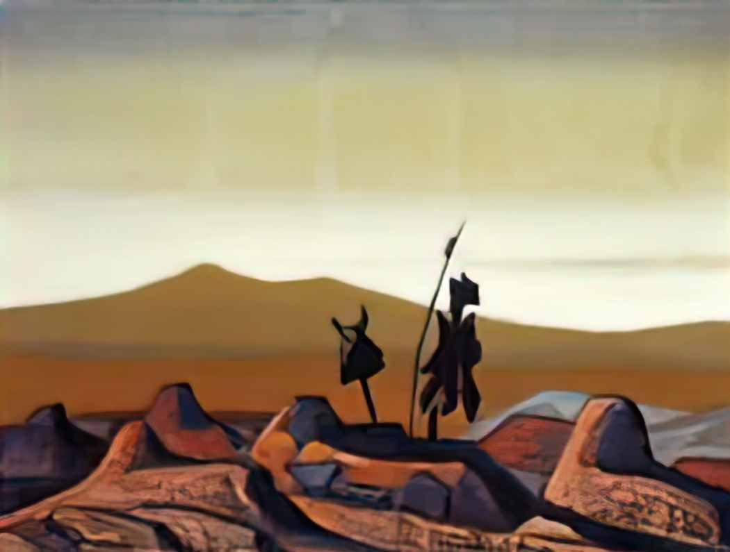 Nicholas Roerich tombs in the desert 1930 Art A4 Photo Print