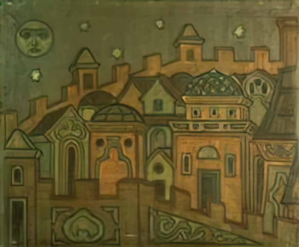 Nicholas Roerich towns 1914 Art A4 Photo Print
