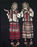 Nicholas Roerich two girls 1930 Art A4 Photo Print