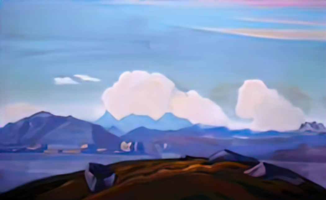 Nicholas Roerich view of everest from tibet 1937 Art A4 Photo Print