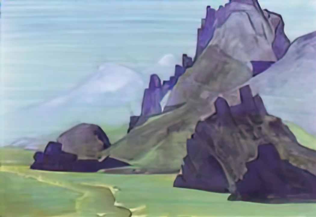 Nicholas Roerich view of the himalayan foothills Art A4 Photo Print