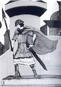 Nicholas Roerich warrior 1919 Art A4 Photo Print