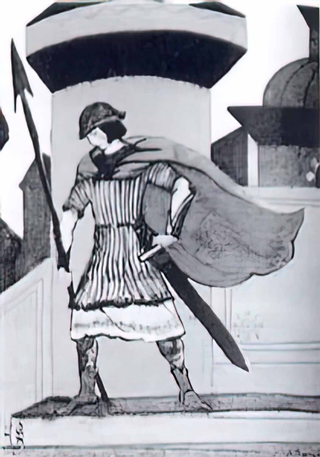 Nicholas Roerich warrior 1919 Art A4 Photo Print
