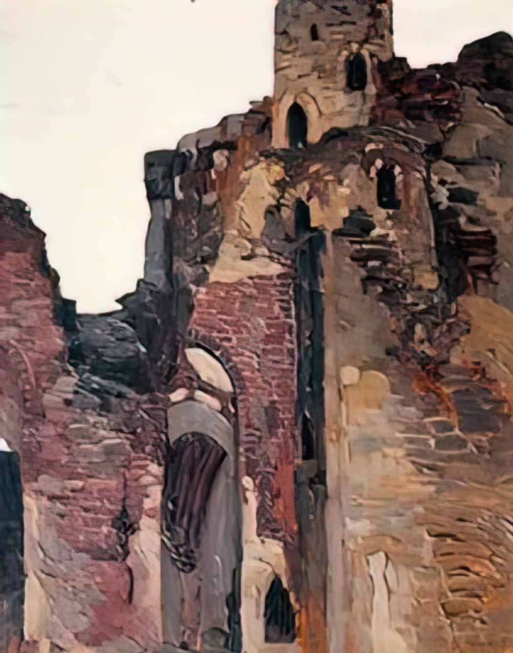 Nicholas Roerich wenden ruins of chapel 1903 Art A4 Photo Print