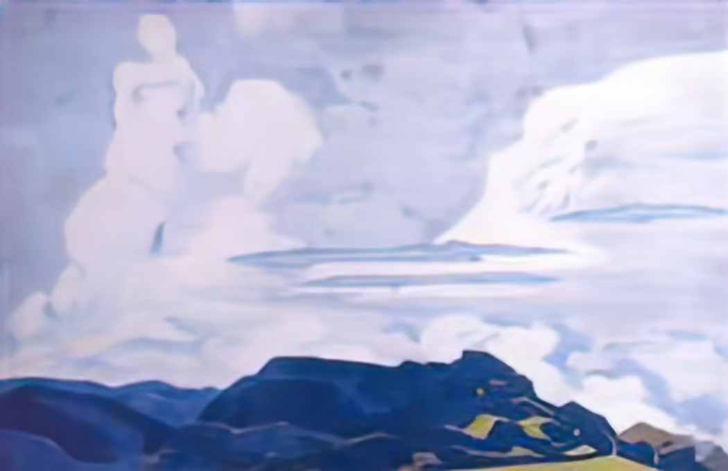 Nicholas Roerich white horsemen 1918 Art A4 Photo Print