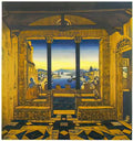 Nicholas Roerich yard in front of castle 1913 Art A4 Photo Print