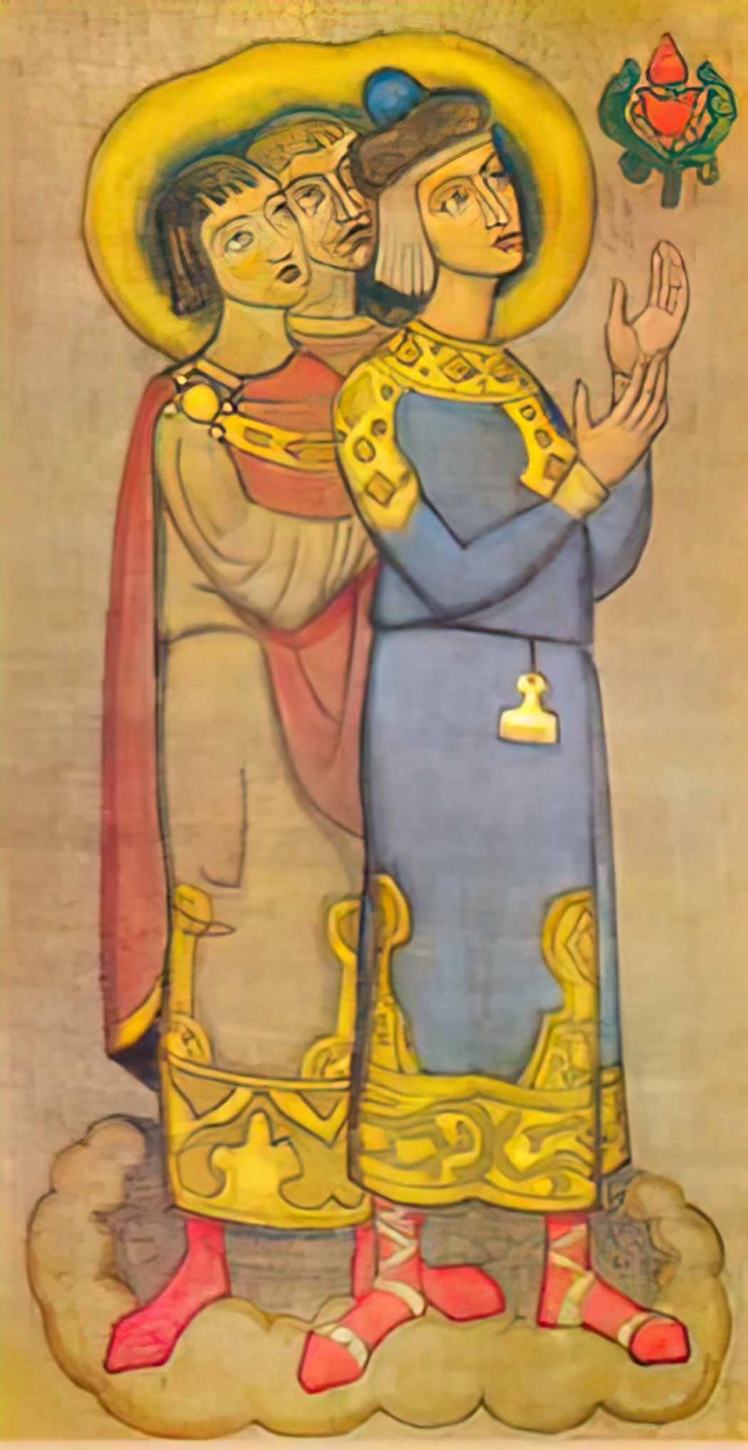 Nicholas Roerich young men successors 1914 Art A4 Photo Print