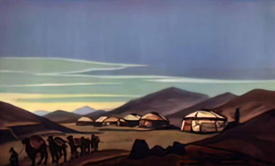 Nicholas Roerich yurtas 1940 Art A4 Photo Print