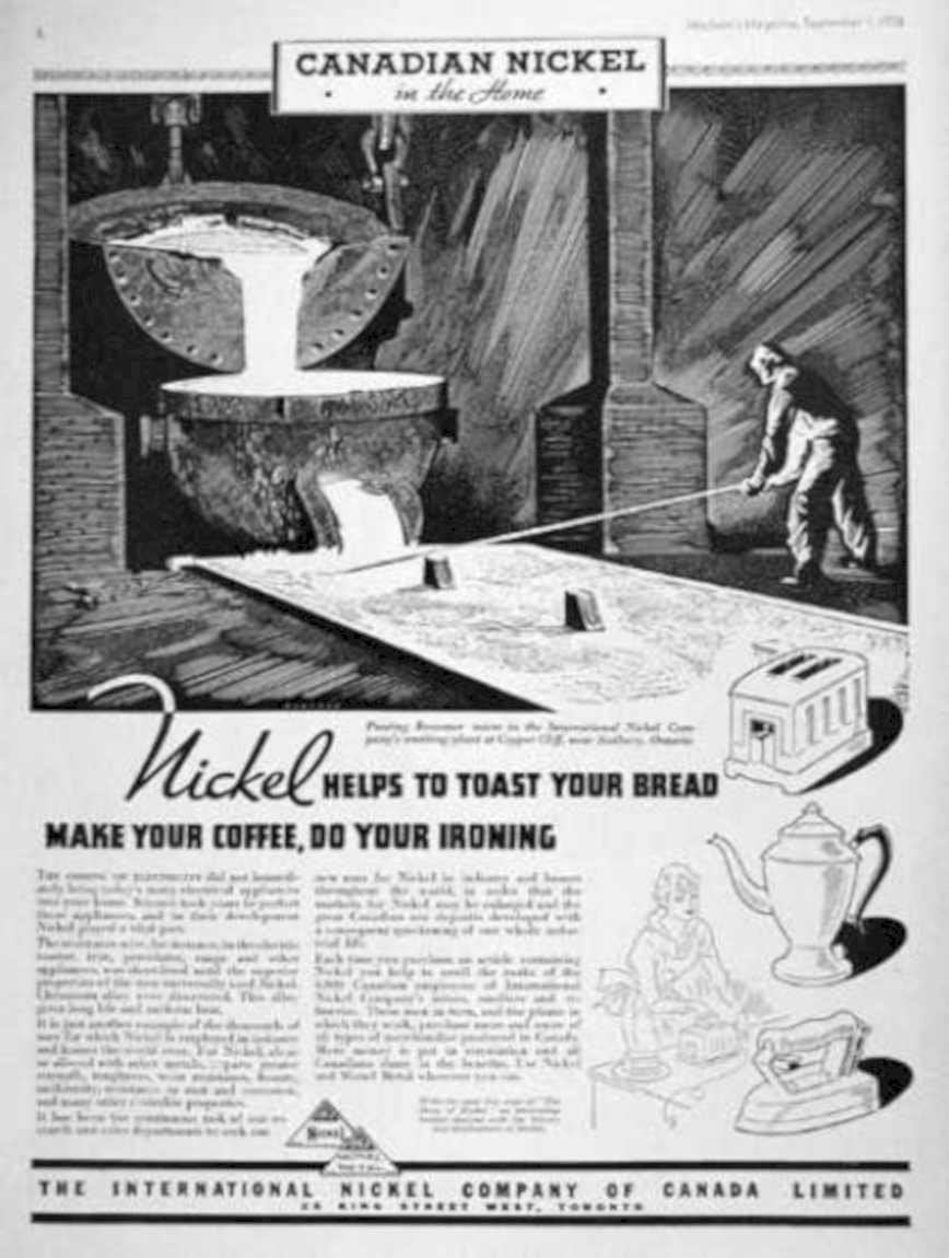 Nickel Furnace Toast Vintage Retro Advert Ads A4 Photo Print