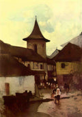 Nicolae Grigorescu catholic church in cimpulung Art A4 Photo Print