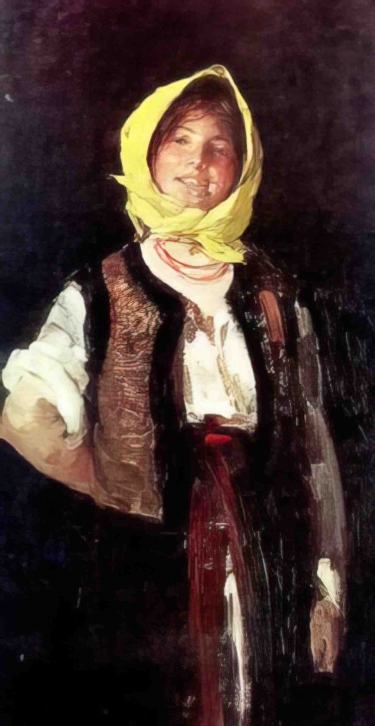 Nicolae Grigorescu cheerful peasant woman 1894 Art A4 Photo Print