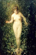 Nicolae Grigorescu entering the bathroom Art A4 Photo Print