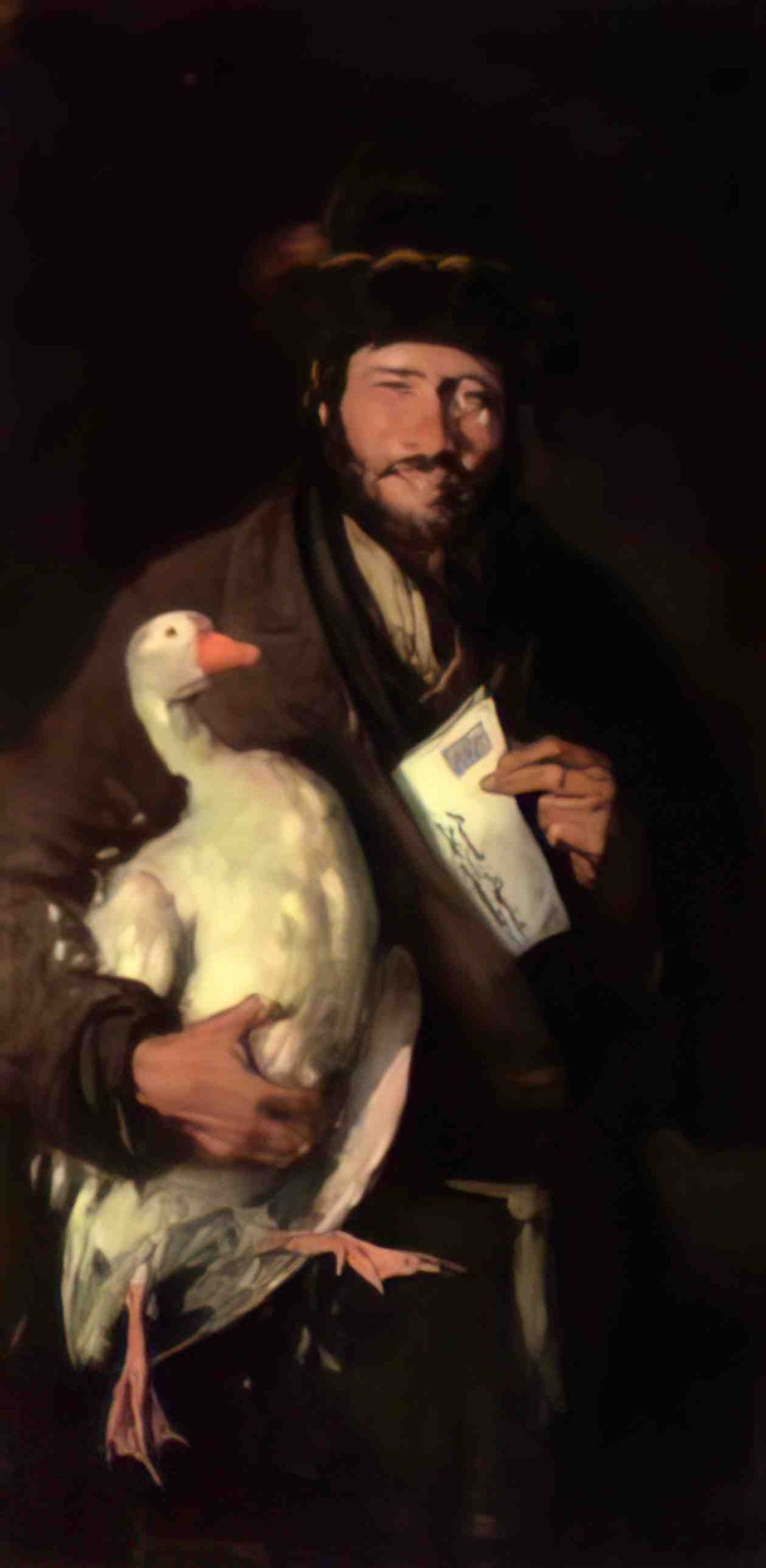 Nicolae Grigorescu jew with goose Art A4 Photo Print