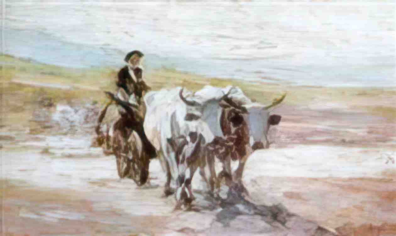 Nicolae Grigorescu oxcart 1899 Art A4 Photo Print