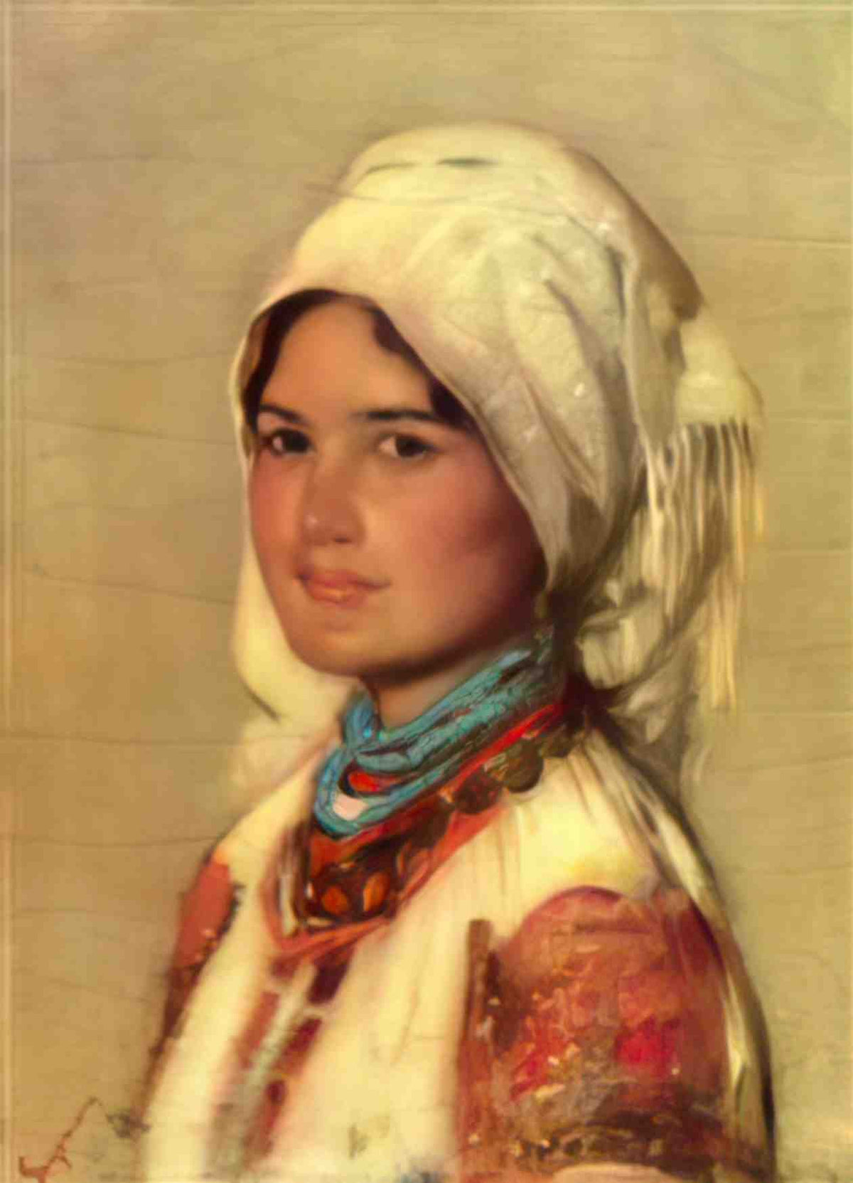 Nicolae Grigorescu peasant woman from muscel 1874 Art A4 Photo Print