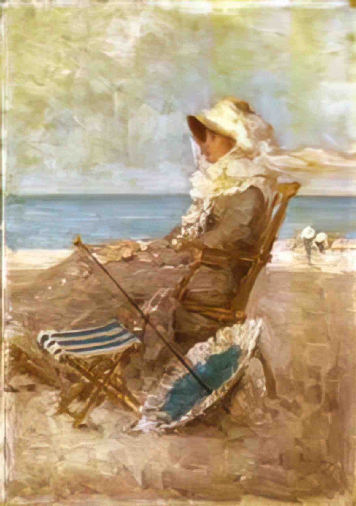 Nicolae Grigorescu woman on the seashore 1881 Art A4 Photo Print