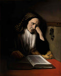 Nicolaes Maes an old woman dozing over a book 1655 Art A4 Photo Print