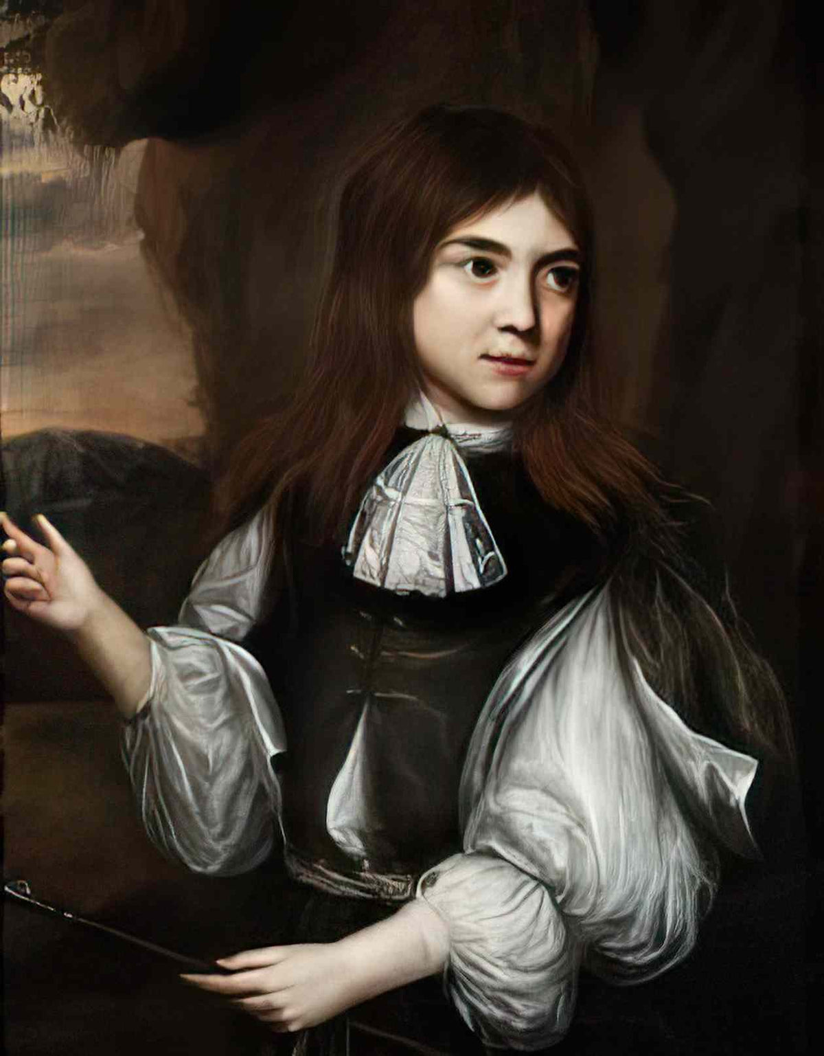Nicolaes Maes boy with a spear Art A4 Photo Print
