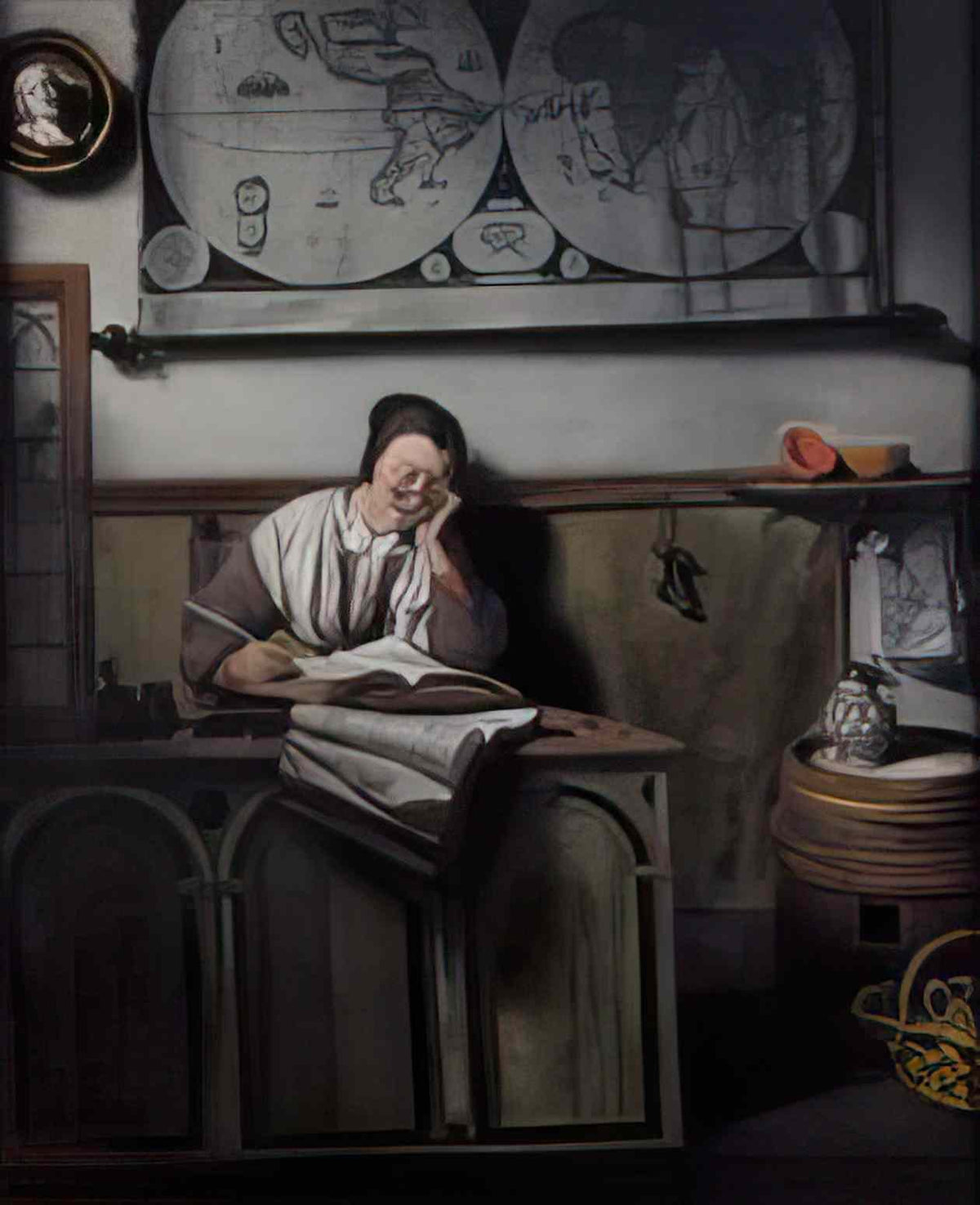 Nicolaes Maes the account keeper 1656 Art A4 Photo Print