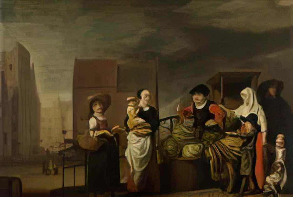 Nicolaes Maes the vegetable market 1655 Art A4 Photo Print