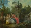 Nicolas Lancret A Lady in a Garden taking Coffee with some Children A4 Photo Print