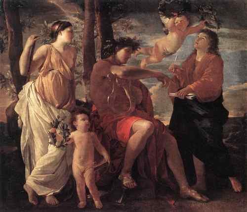 Nicolas Poussin Inspiration of the poet  A4 Photo Print