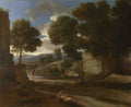 Nicolas Poussin Landscape with Travellers Resting A4 Photo Print