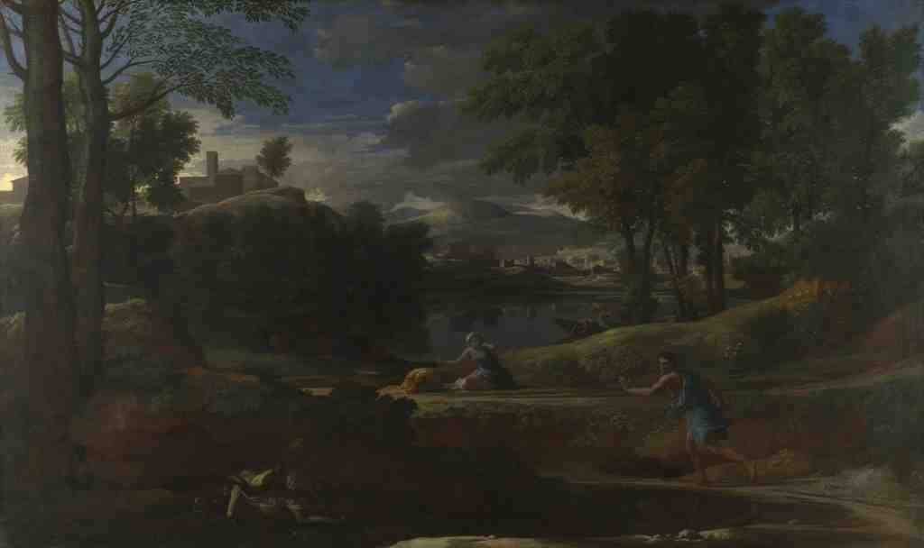 Nicolas Poussin Landscape with a Man killed by a Snake A4 Photo Print