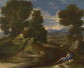 Nicolas Poussin Landscape with a Man scooping Water from a Stream A4 Photo Print