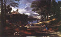 Nicolas Poussin Landscape with man killed by snake  A4 Photo Print