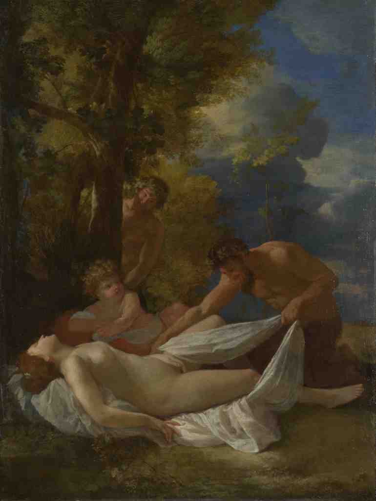Nicolas Poussin Nymph with Satyrs A4 Photo Print
