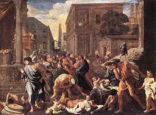 Nicolas Poussin Plague at Ashod  A4 Photo Print