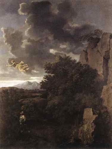 Nicolas Poussin Poussin Hagar and the Angel  A4 Photo Print