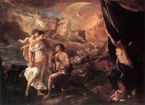 Nicolas Poussin Poussin Selene and Endymion  A4 Photo Print