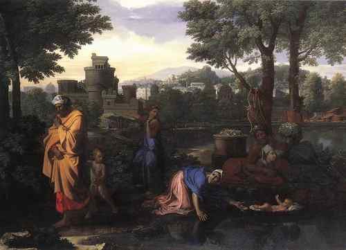 Nicolas Poussin Poussin The Exposition of Moses  A4 Photo Print