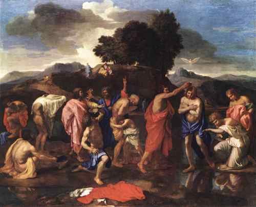 Nicolas Poussin Sacrament of baptism  A4 Photo Print