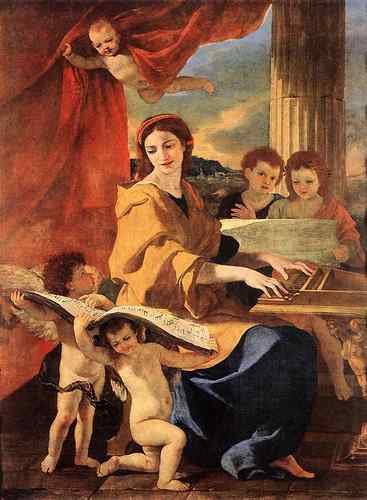Nicolas Poussin St Cecilia  A4 Photo Print