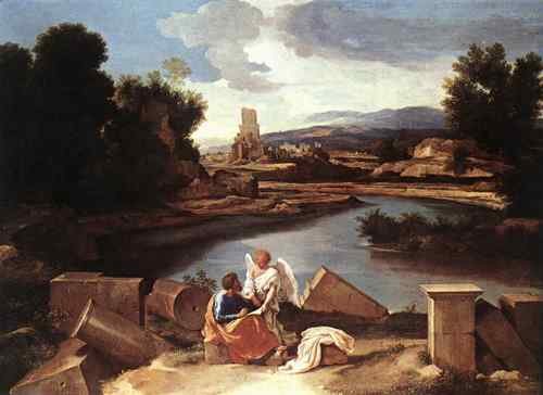 Nicolas Poussin St Matthew and the angel  A4 Photo Print