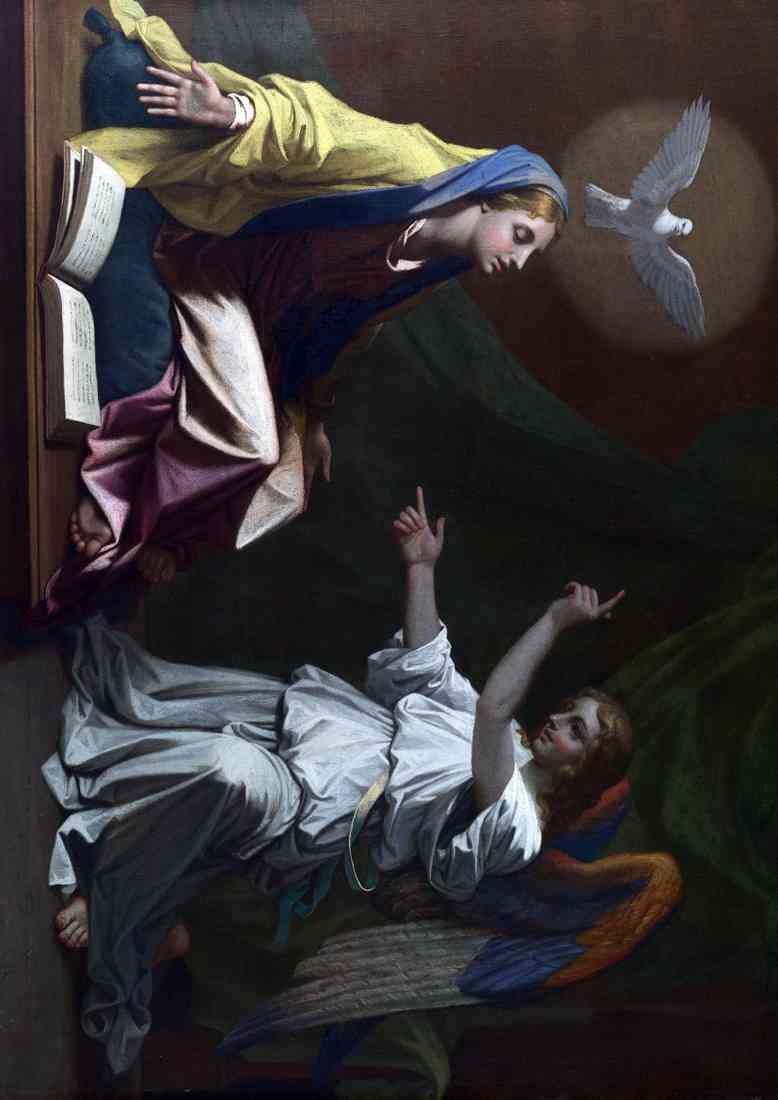 Nicolas Poussin The Annunciation cropped A4 Photo Print