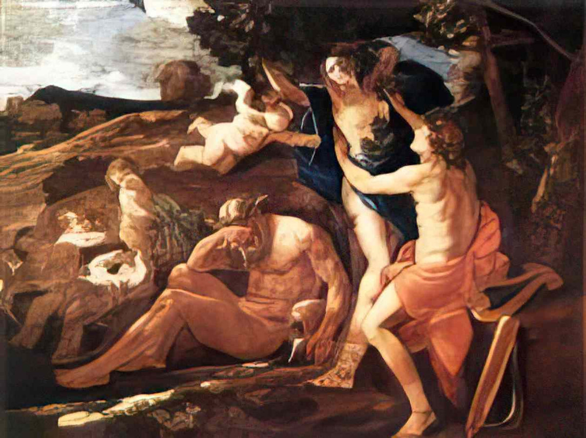 Nicolas Poussin apollo and daphne 1625 Art A4 Photo Print