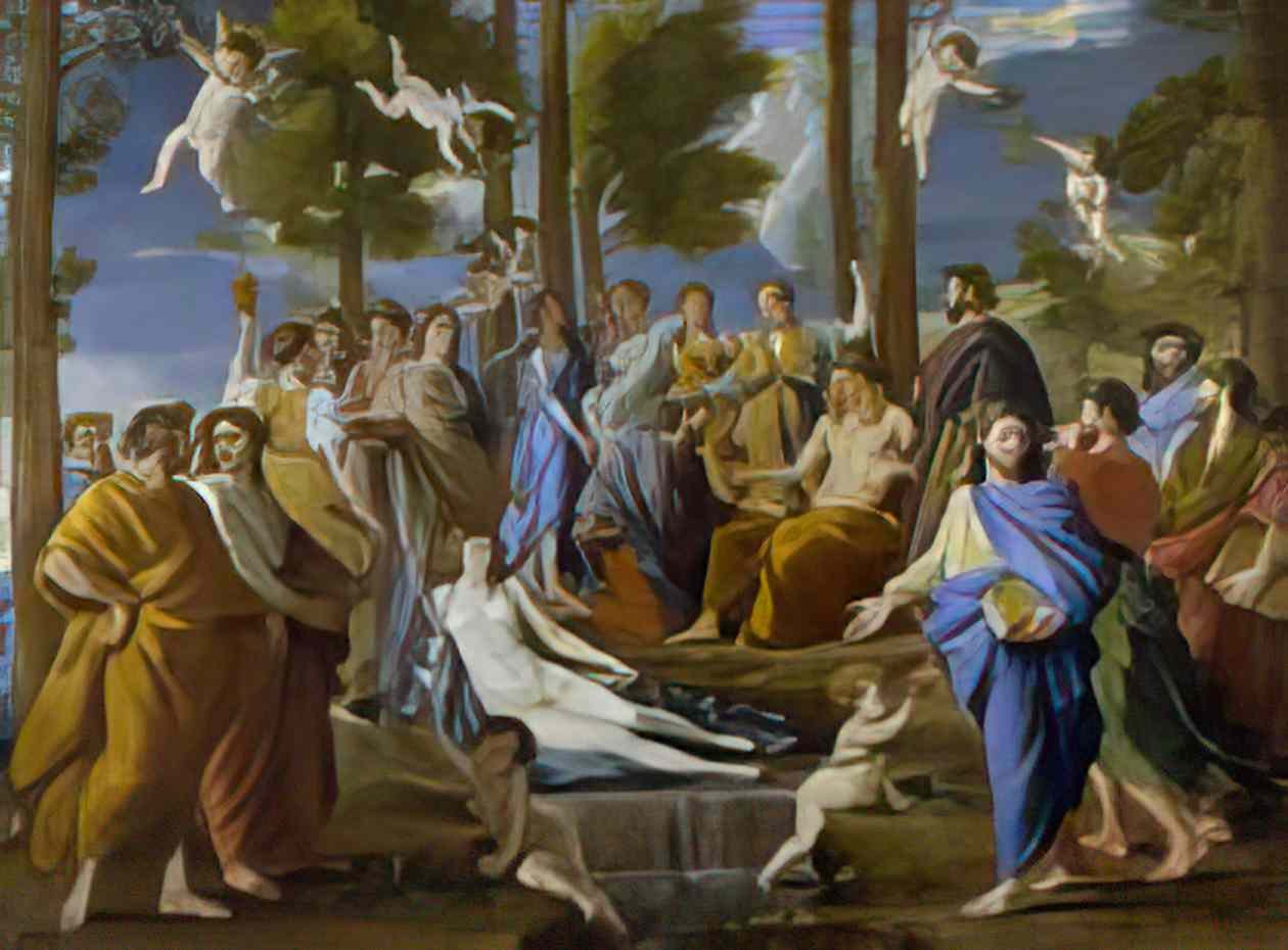 Nicolas Poussin apollo and the muses Art A4 Photo Print