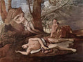 Nicolas Poussin echo and narcissus 1630 Art A4 Photo Print