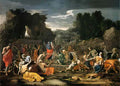 Nicolas Poussin gathering of manna Art A4 Photo Print