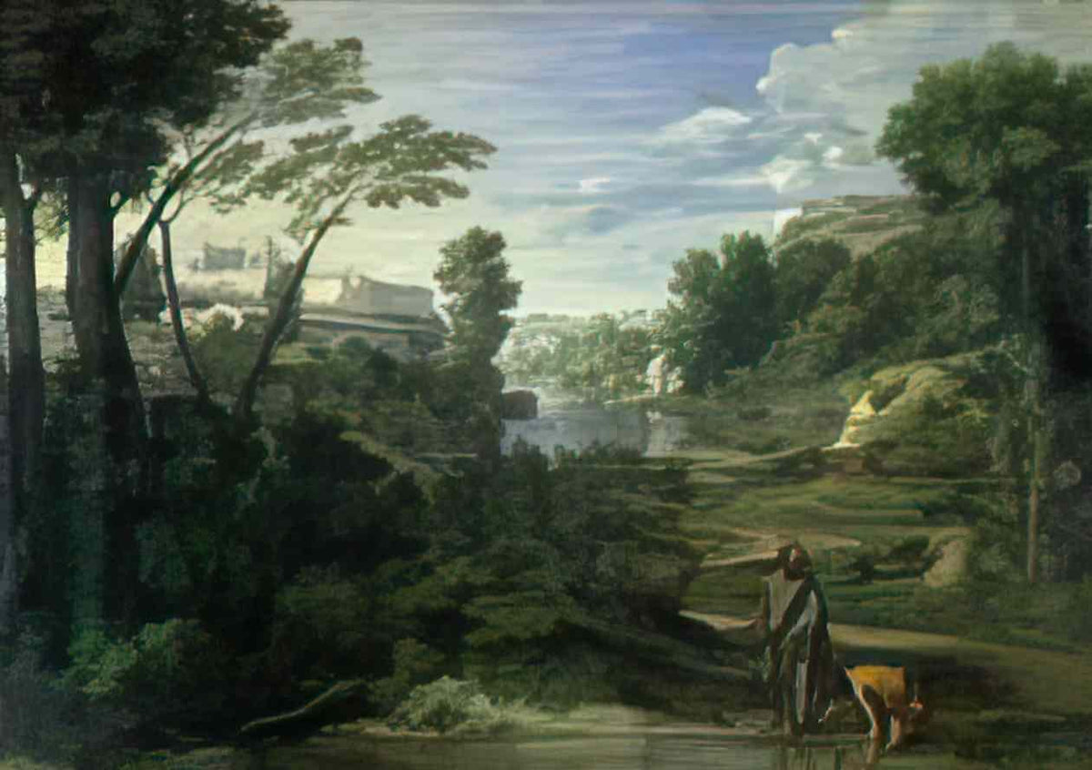 Nicolas Poussin landscape with diogenes 1 Art A4 Photo Print