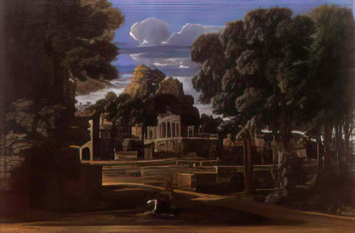 Nicolas Poussin landscape with the ashes of phocion Art A4 Photo Print