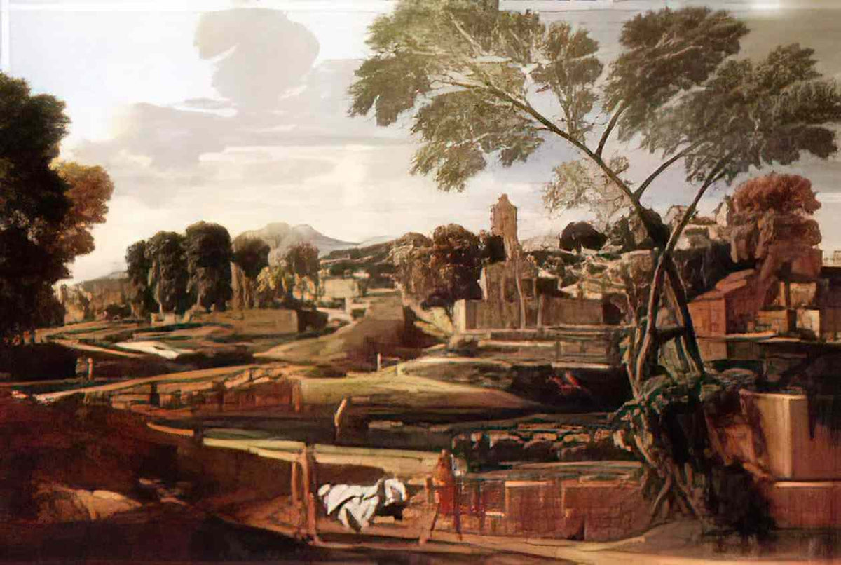 Nicolas Poussin landscape with the funeral of phocion 1648 Art A4 Photo Print