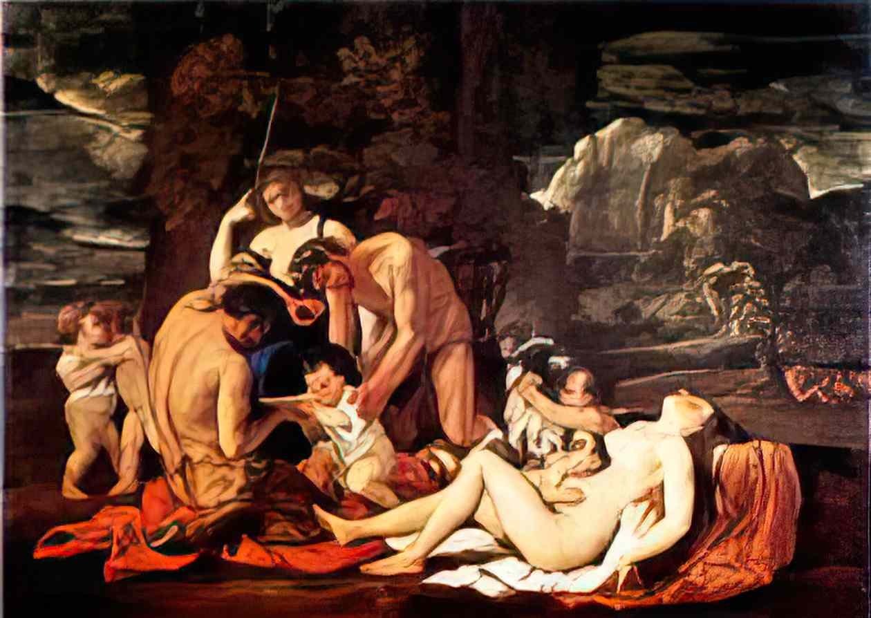 Nicolas Poussin nurture of bacchus 1635 Art A4 Photo Print