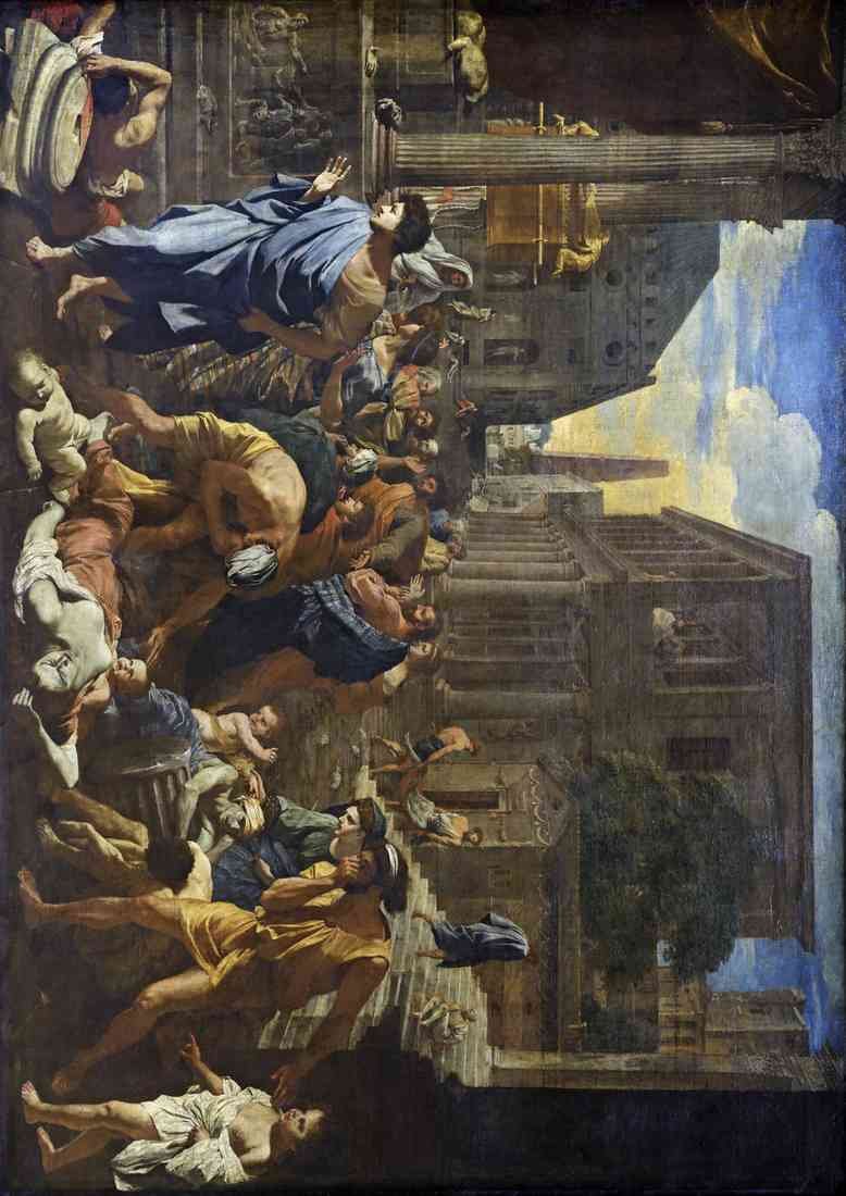 Nicolas Poussin plague of ashdod A4 Photo Print